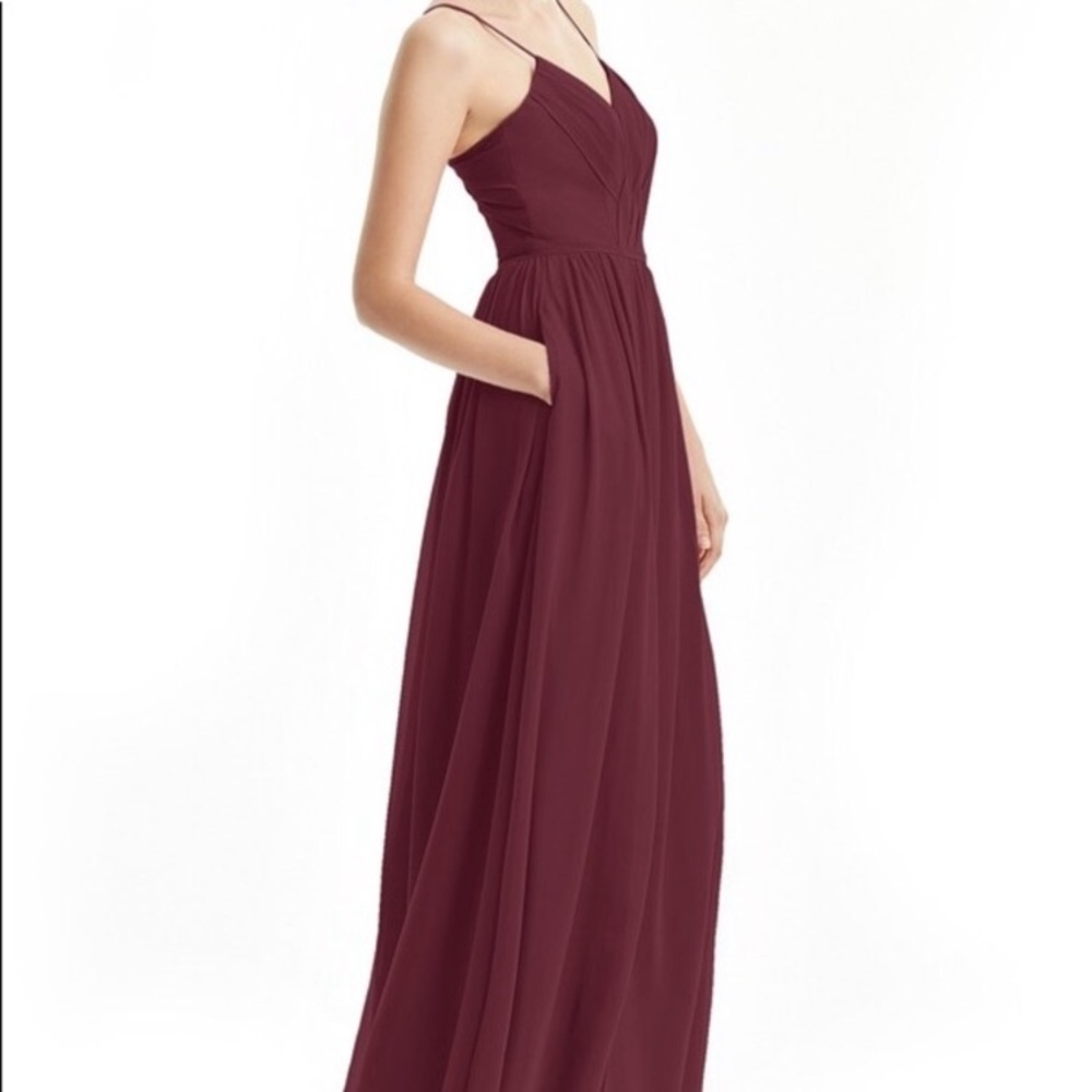 Cabernet Bridesmaid Dress with Pockets